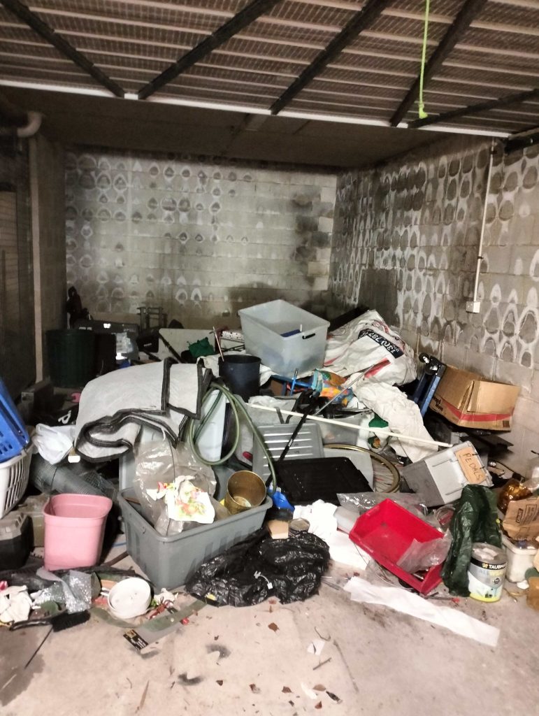 garage in lane cove half way emptied by otg