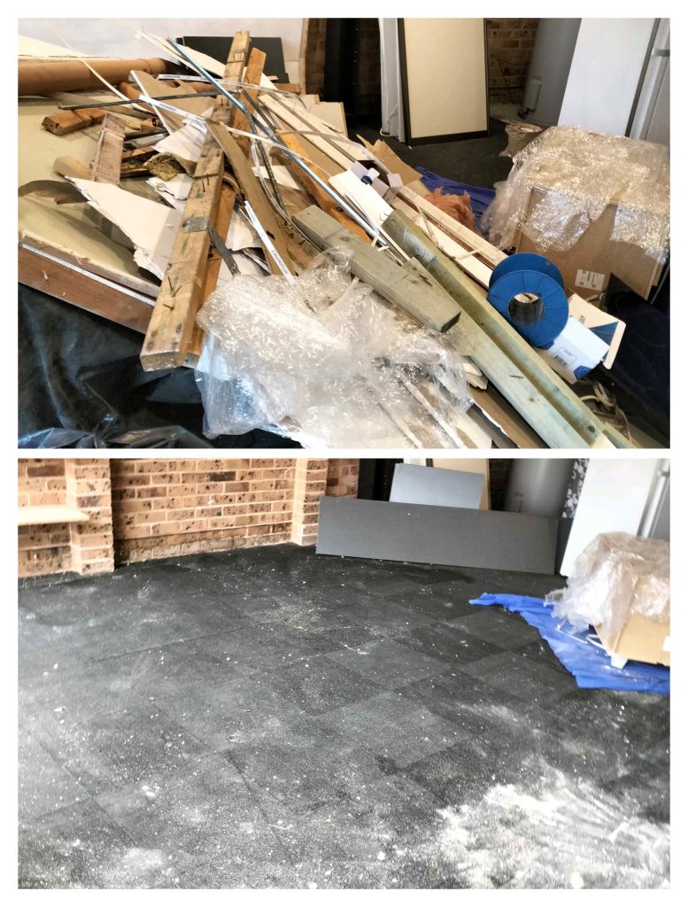 rubbish renovation job in dural otg rubbish removal collage before and after